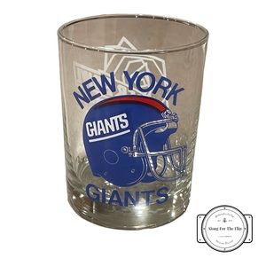 New York Giants Superbowl XXI (21) Pasadena 1987 Rocks Glass